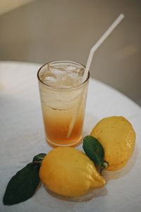 Close-up of drink on table