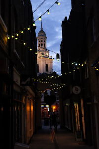 View of church at night