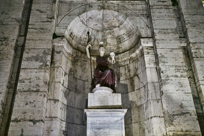 Low angle view of statue