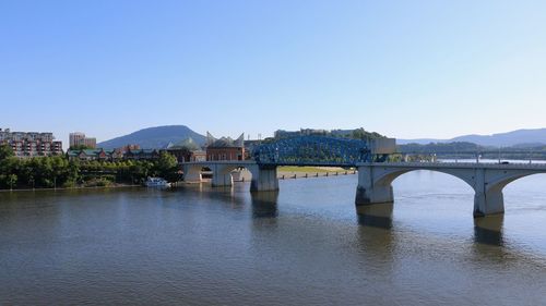 The market street bridge, officially referred to as the john ross bridge and the city in background.