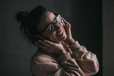 Portrait of smiling young woman