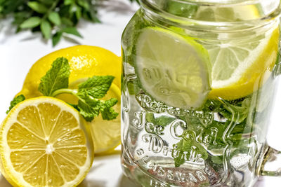 Close-up of drink on table