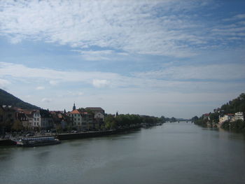 View of buildings against cloudy sky