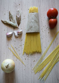 Various fruits on table