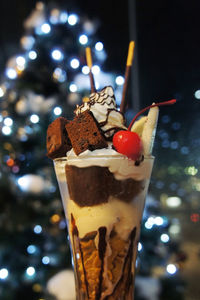 Close-up of chocolate cake