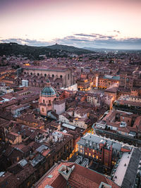 Aerial view of cityscape against sky