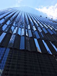 Low angle view of modern building against sky