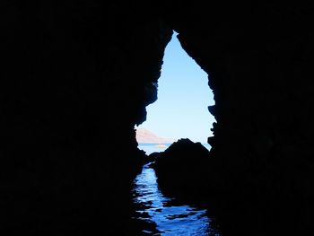 Scenic view of rock formation against sky