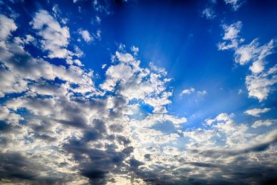 Low angle view of clouds in sky