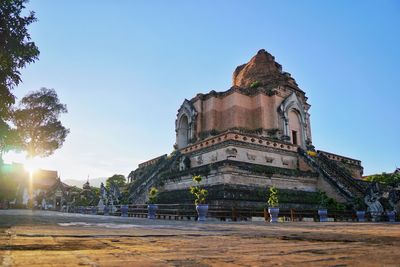 Wat chedi luang against clear sky