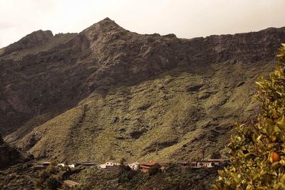 Scenic view of mountain range against sky