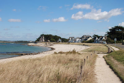 Scenic view of ocean coastline