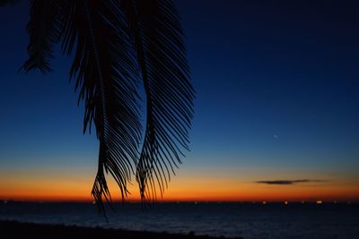 Scenic view of sunset over sea