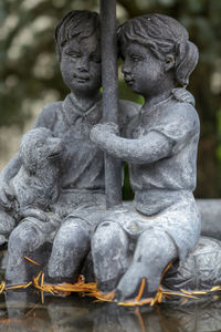 Close-up of angel statue