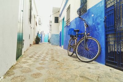 Bicycle against wall