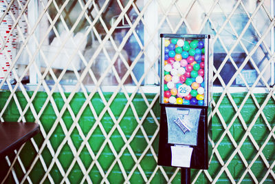 Full frame shot of multi colored fence