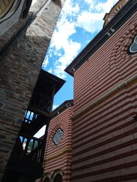 Low angle view of buildings against sky