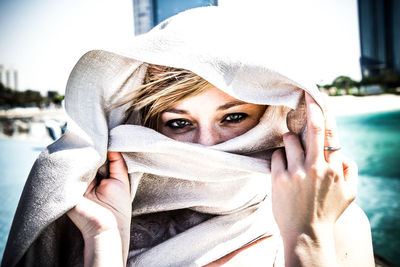 Portrait of a beautiful young woman