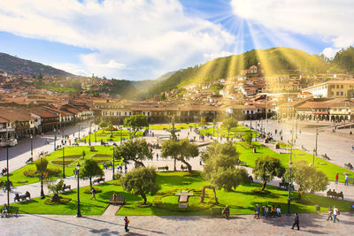 Beautiful world heritage town, cusco landscape