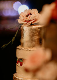 Close-up of cake on table