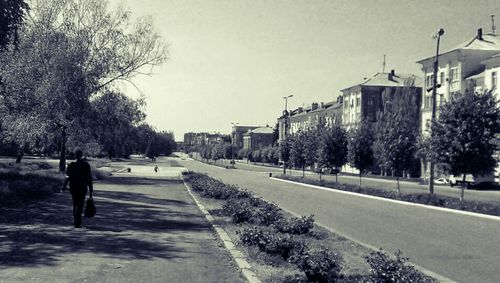 People walking on road