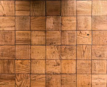 Full frame shot of hardwood table