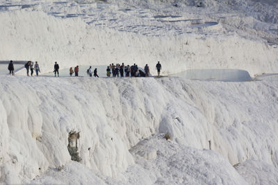 Tourists on landscape