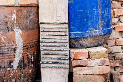 Close-up of weathered wall