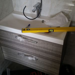 High angle view of ruler on sink at home
