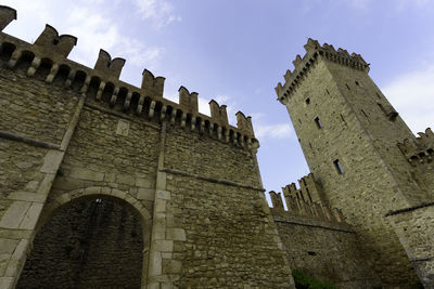 Low angle view of historical building against sky