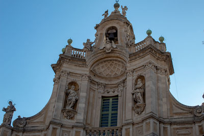 The front side of a church in catania