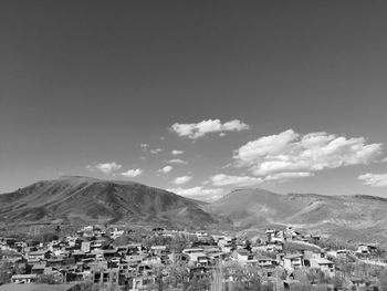 High angle shot of townscape