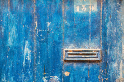 Full frame shot of old door