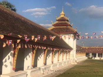 View of temple building against sky