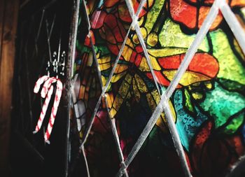 Close-up of multi colored water