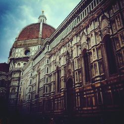 Low angle view of built structure against sky