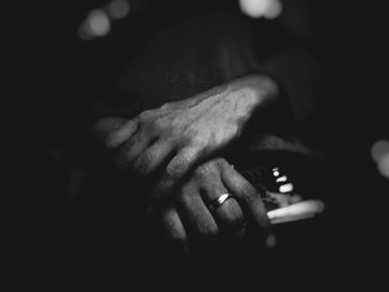 Close-up of hands