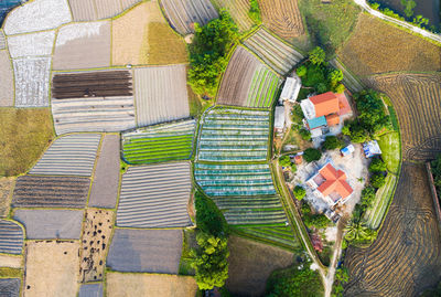 High angle view of building