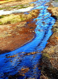 High angle view of river