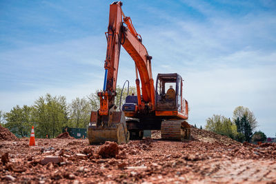 Construction site against sky