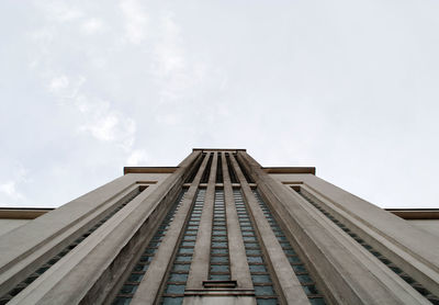 Low angle view of modern building against sky