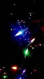 Firework display at night