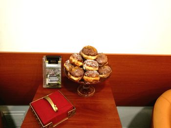 Close-up of objects on table