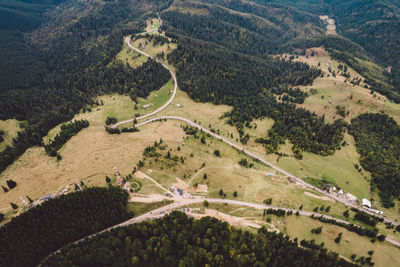 High angle view of landscape