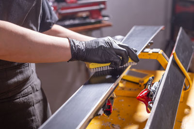 Man working on metal