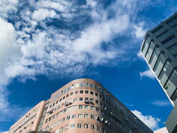 Low angle view of buildings against sky