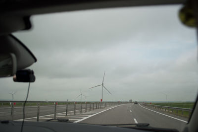 Car on road against sky