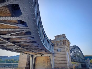 Low angle view of building against clear sky
