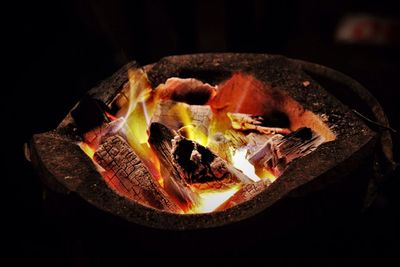 Close-up of campfire