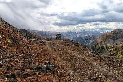 Scenic view of rocky mountains against sky